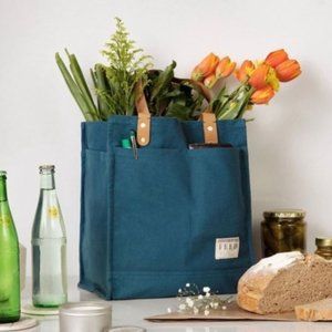 Barely used: FEED Projects Canvas Tote Bag in Sea Blue